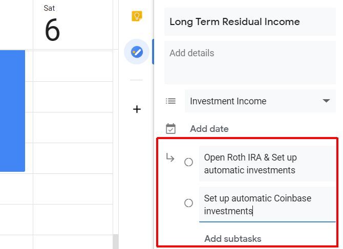 создание задач