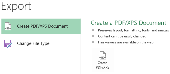 Excel Экспорт в PDF
