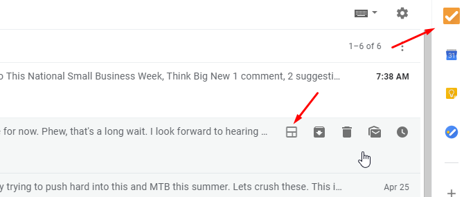 Новый дополнительный дисплей Gmail