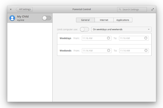 elementaryos loki родительский контроль