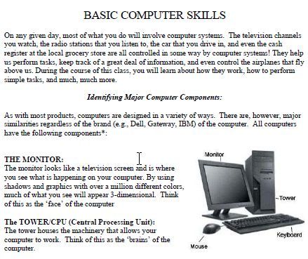 обучение основам компьютера