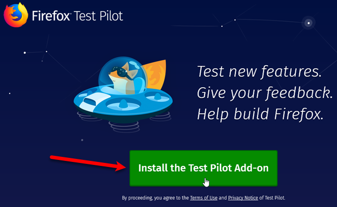 15 советов опытных пользователей для вкладок Firefox 14 Установка дополнения Test Pilot