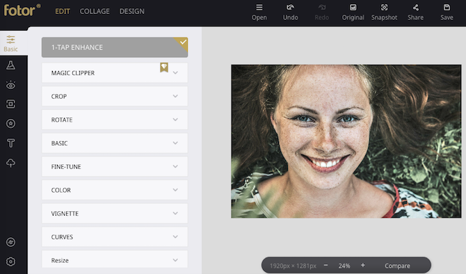 веб-сайты в один клик делают фотографии лучше