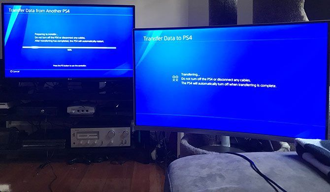 PS4 Передача данных в процессе
