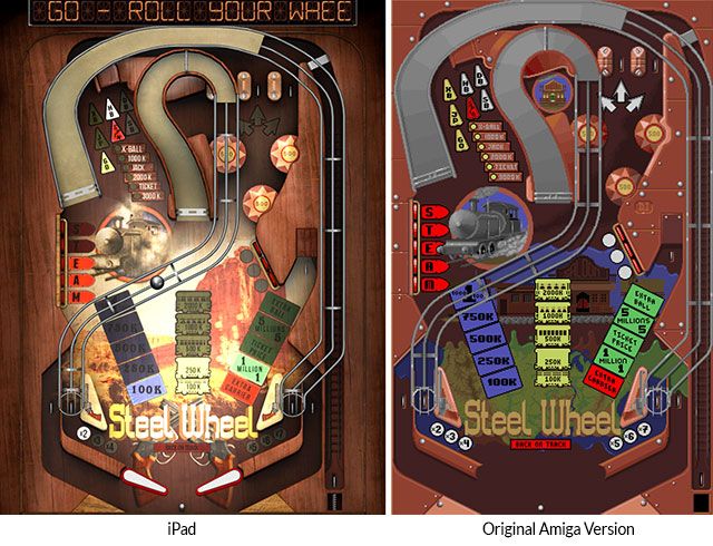 Relive Classic Amiga Pinball с пинбольными мечтами и фантазиями для iOS стального колеса