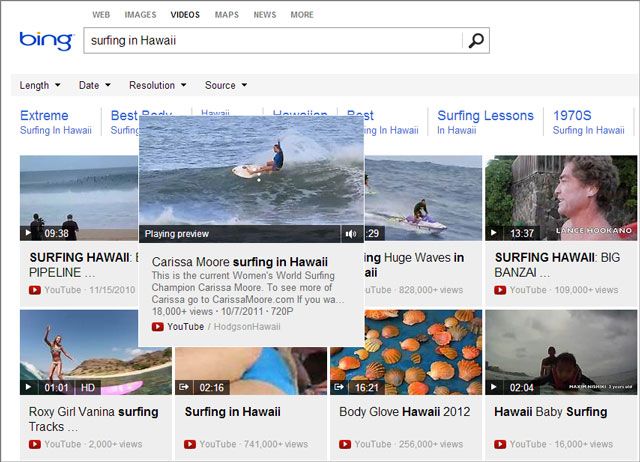 Поиск видео Bing