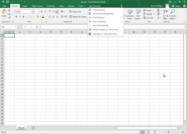 Excel 2016 Preview