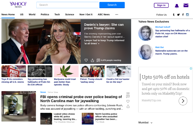 Google альтернативы - Yahoo новости