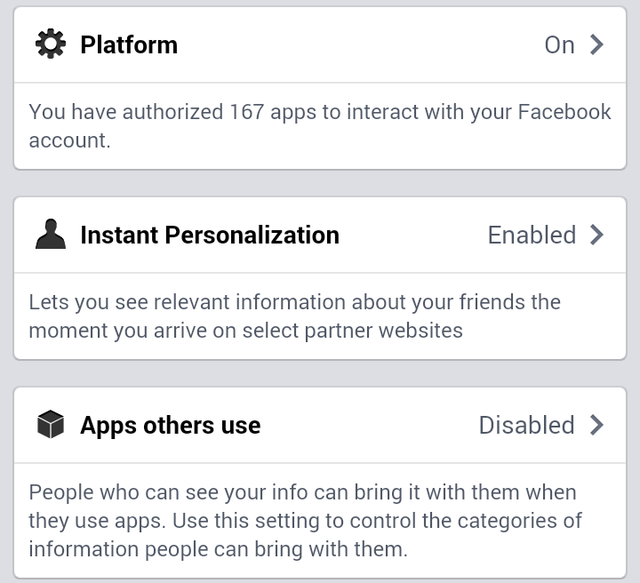 6.2 Facebook Mobile - Настройки приложения