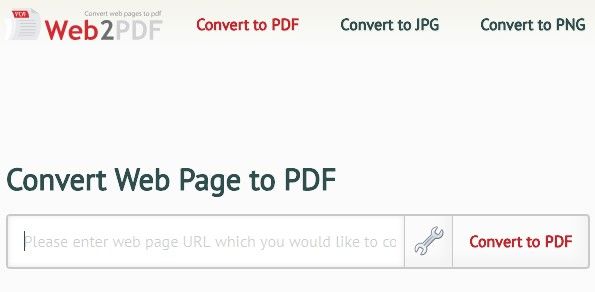 как конвертировать веб-страницу в pdf - используйте web2pdf