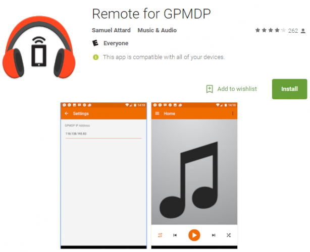 Google Play Music Настольный плеер Удаленное приложение