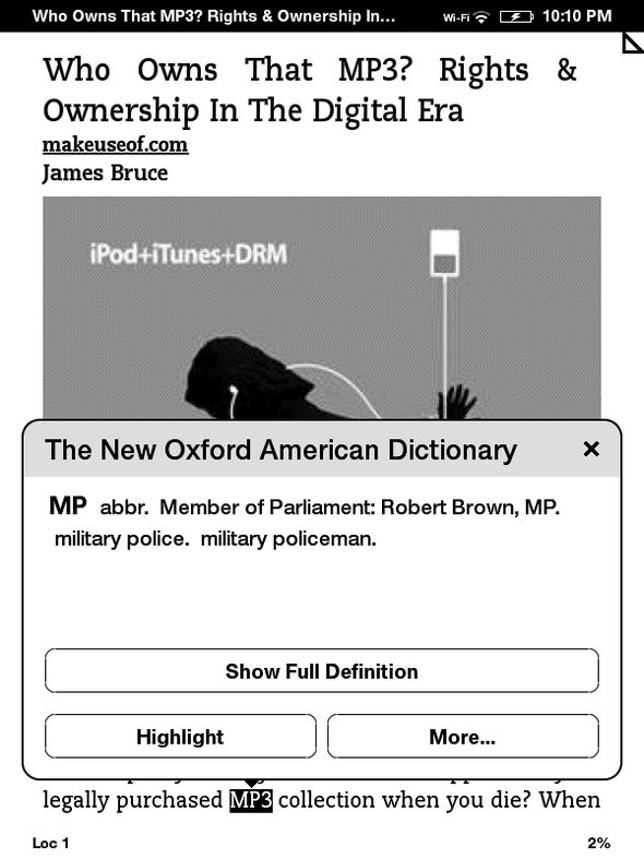 Скрытые функции Kindle, которые нужно знать о Highlight Dictionary MP3