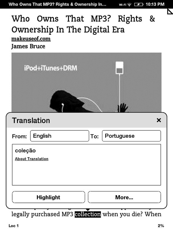 Скрытые функции Kindle, которые вы должны знать о Highlight More Translation