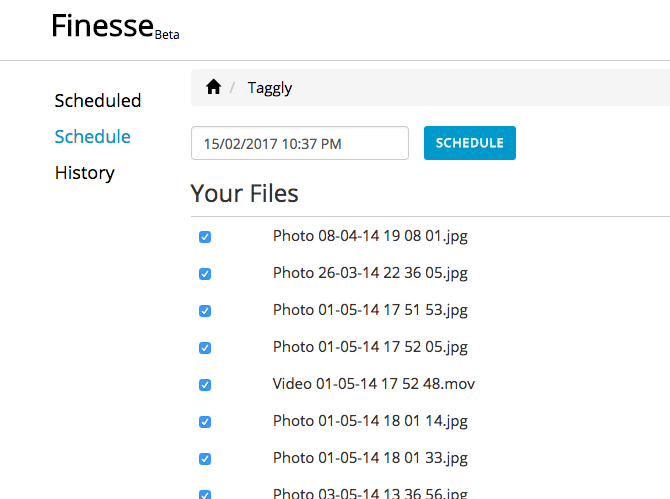 5 блестящих приложений Dropbox, которые вы сделали' /></p>
<p>Скорее всего, вы загружаете файлы в Dropbox, а затем забываете их удалить. Изящество забирает вашу память из уравнения, позволяя вам автоматически удалять файлы расписания на более позднюю дату и время. Просто войдите в Dropbox через Finesse, выберите файлы и выберите, когда вы хотите, чтобы они были удалены.</p>
<p>Это работает безупречно, но выбор нескольких файлов может быть немного громоздким, так как вы не можете «выбрать все» в папке. И да, вы также не можете удалить папку. Но это все еще круто, так как автоматизация Dropbox может сэкономить ваше время каждый день</p>
<p>,</p>
<h2>2. Сортировка My Box (Web): создание правил IFTTT внутри Dropbox</h2>
<p>Мы большие поклонники IFTTT (если это, то это), чтобы создавать простые правила для соединения двух приложений. Для управления файлами в Dropbox по правилам Sort My Box является лучшим аналогом и одним из лучших инструментов для опытных пользователей Dropbox.</p><script data-noptimize=