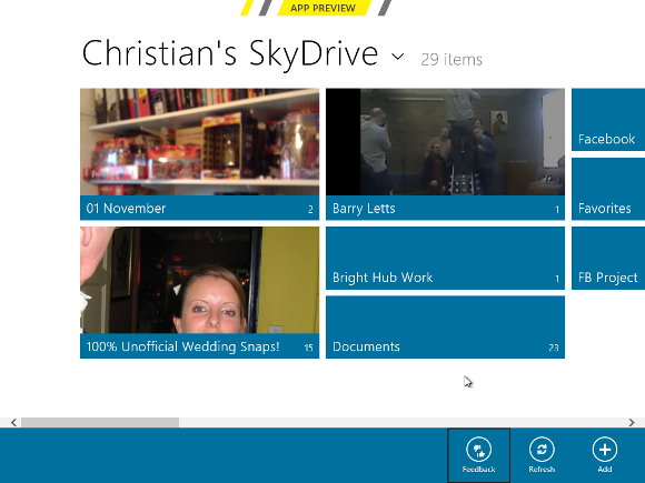 Изображения, предварительно просмотренные в SkyDrive