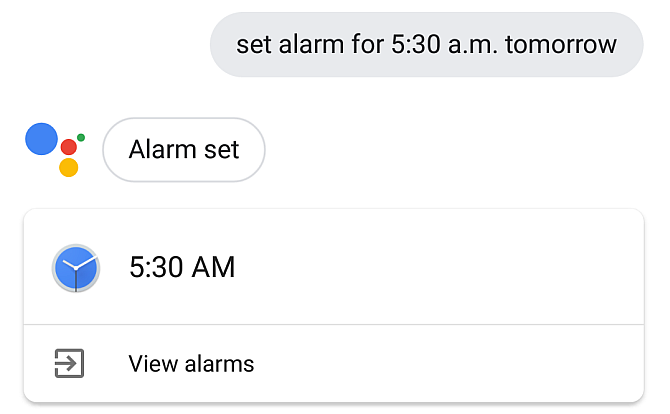 Google Assistant Установить будильник