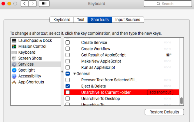 Как добавить полезные параметры в сервисы Mac OS X Меню сервисов3 640x402