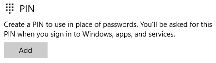 Windows 10 создать пин-пароль