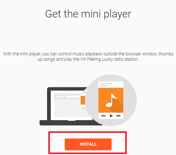 Google Play Music Мини-плеер установить