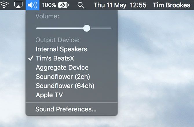 выходной звук Bluetooth