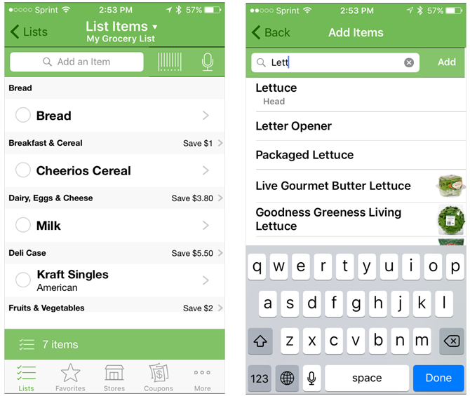 Дешевая еда может быть отличной: 5 способов сэкономить деньги GroceryiQList iPhone