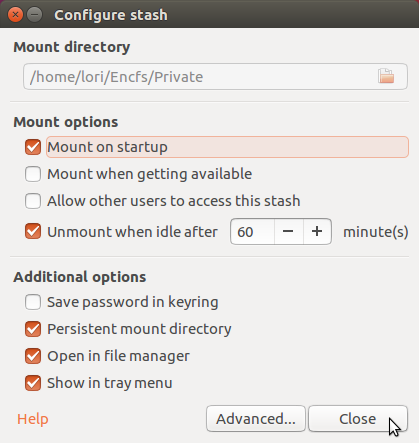 шифровать файлы и папки в Ubuntu