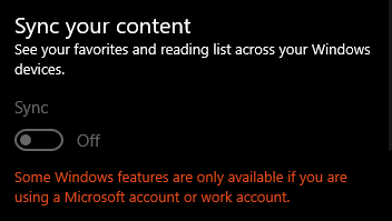 Microsoft-краевая-настройка-контент синхронизация