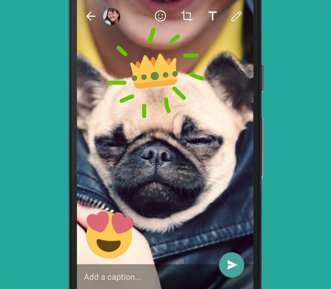 WhatsApp Новая функция - Редактирование изображений Emojis
