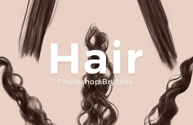 Бесплатный набор кистей для волос Adobe Photoshop