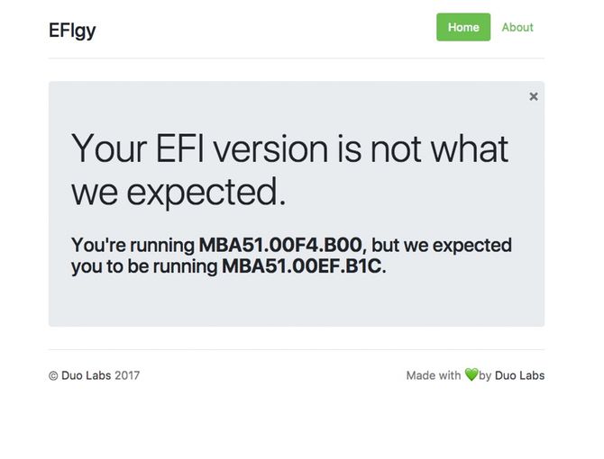 устаревшая прошивка efi mac риск