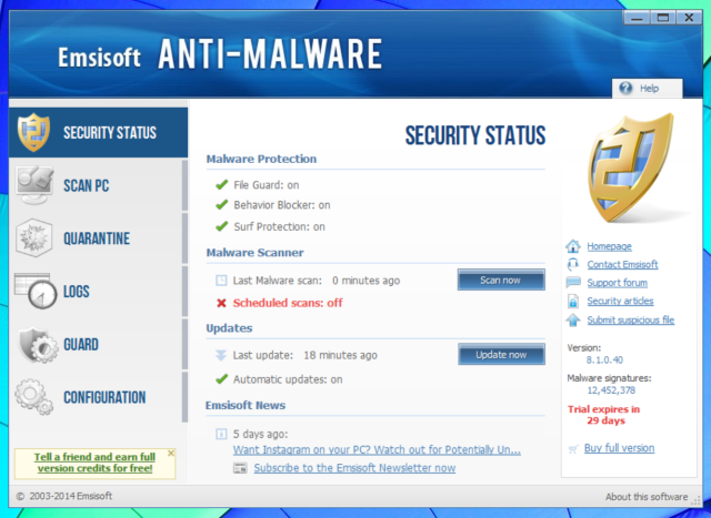 Emsisoft-анти-вредоносные программы суд Emsisoft-анти-вредоносные программы суд