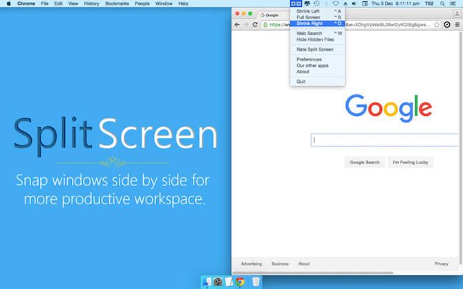 Mac с разделенным экраном