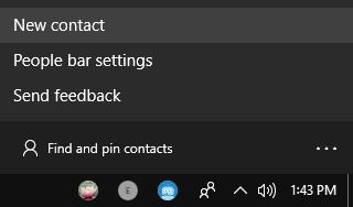 Windows 10 Taskbar мои люди особенность