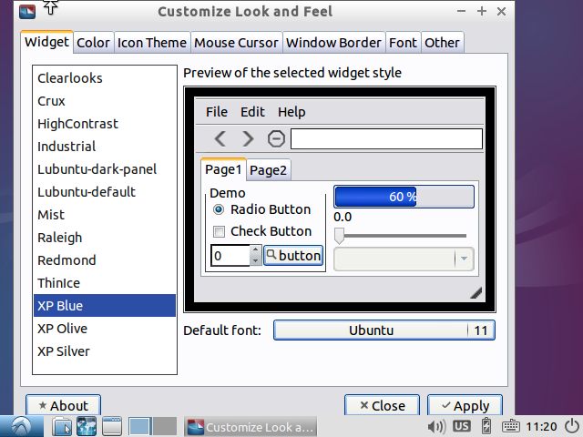 Тема Windows XP для Lubuntu Linux (6)