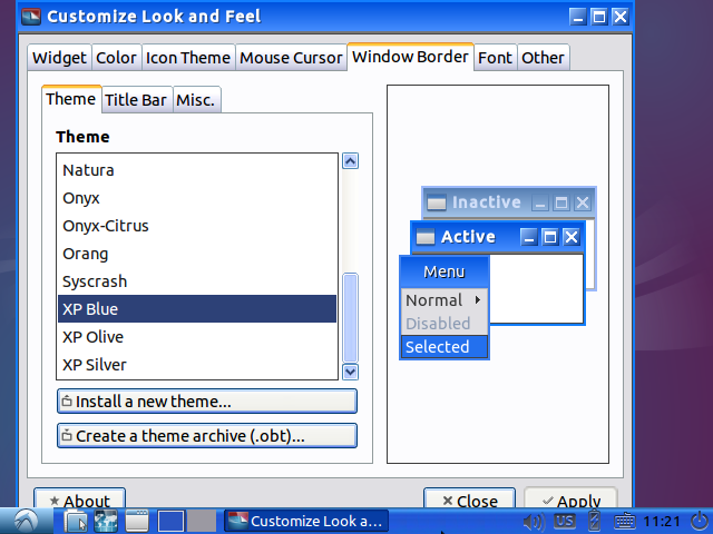 Тема Windows XP для Lubuntu Linux (7)