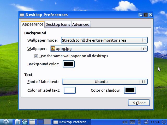 Тема Windows XP для Lubuntu Linux (8)