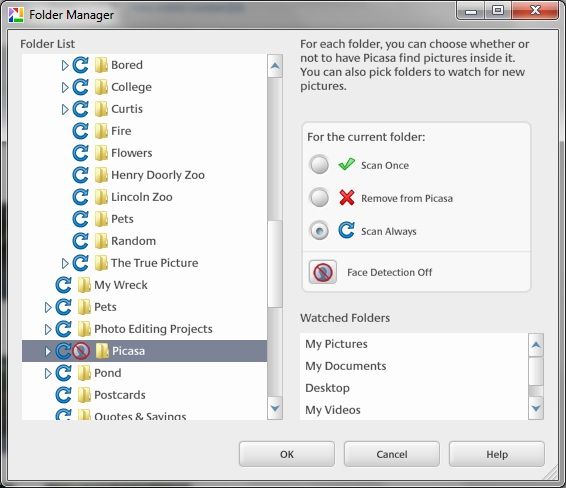 фото менеджер Picasa