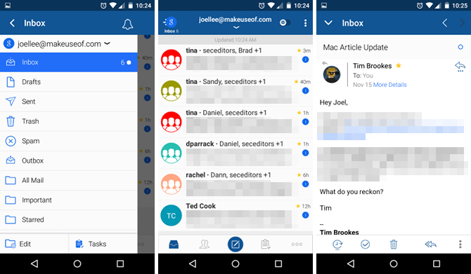 Android-приложение электронной почты-синий-почта