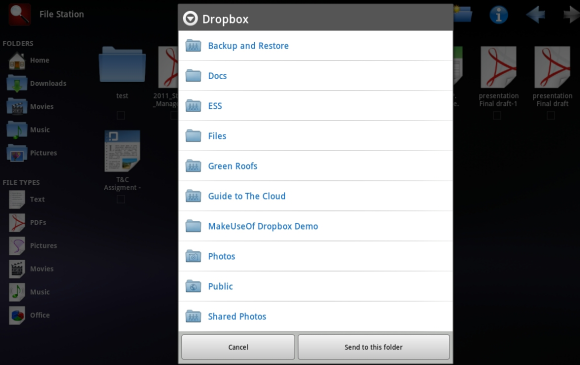 Dropbox на Android