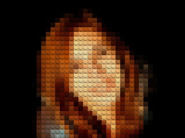 Это изображение в Pixel Art Converter может кирпифицировать любую фотографию или изображение LunaPic
