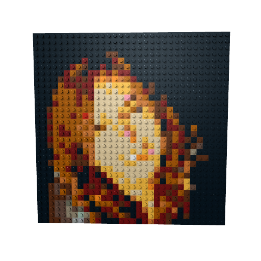 Это изображение в Pixel Art Converter может кирпифицировать любую фотографию или изображение BrickAPic