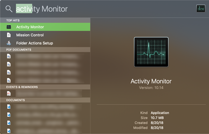 Mac Activity Monitor Центр внимания