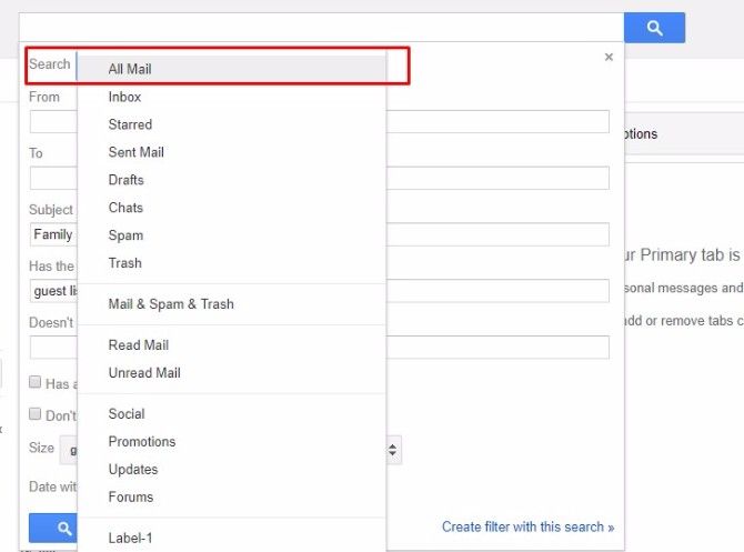 сортировать входящие Gmail