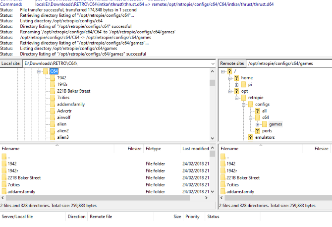 Добавляйте игры в эмулятор Raspberry Pi Commodore 64 через SFTP