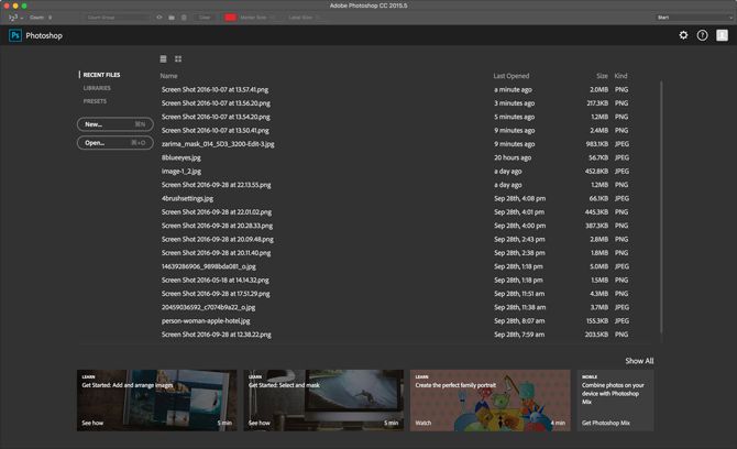 Adobe Photoshop CC Startup