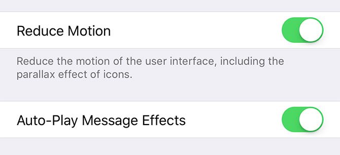 Reduce Motion iOS 11