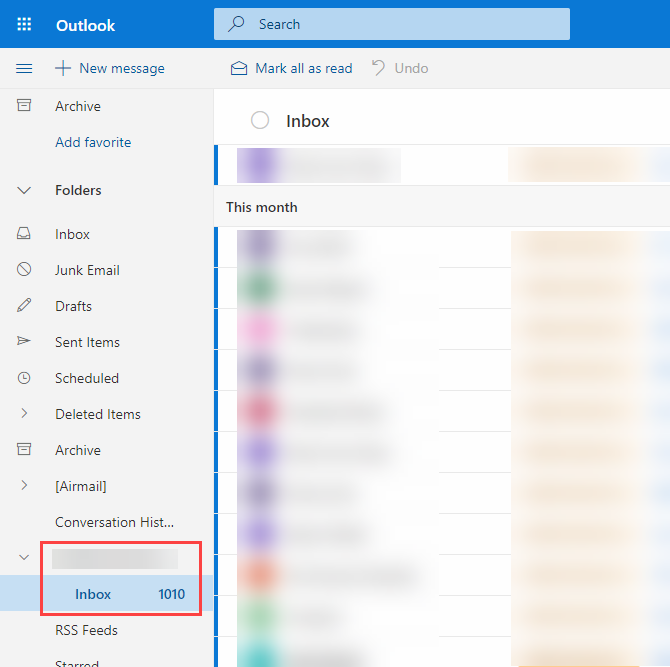 Электронная почта из учетной записи POP в Outlook.com