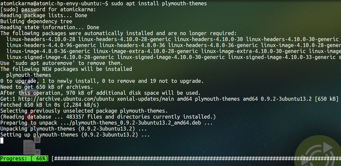 Как настроить загрузочный экран и логотип загрузочной системы Ubuntu muo linux plymouth install