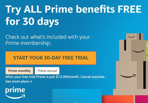 Amazon Prime Бесплатная пробная версия