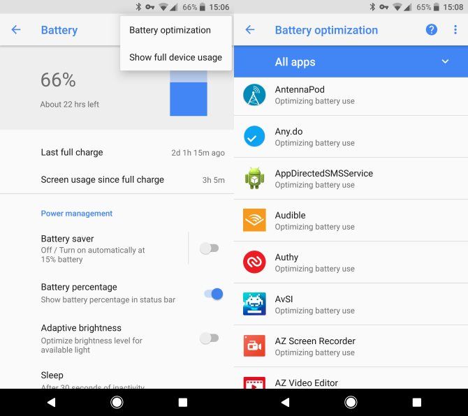 Когда Android' /></strong></p>
<p><strong>Примечание. Мы не рекомендуем отключать оптимизацию батареи для каждого приложения. Делайте это только для приложений, где производительность страдает от Doze.</strong></p>
<p>Когда приложение, которое вам нужно запускать постоянно, кажется, перестает работать в случайном порядке, это хороший шаг для устранения неполадок. В противном случае вам следует дремать, чтобы получить максимальное время автономной работы. Если вы опытный пользователь, ознакомьтесь с некоторыми продвинутыми способами экономии заряда аккумулятора на устройстве Android</p>
<div style=